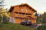 Experience the epitome of mountain living in this stunning wooden chalet.