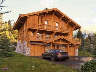 Experience the epitome of mountain living in this stunning wooden chalet.