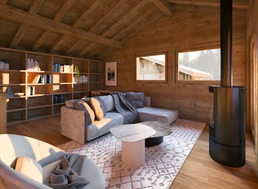 Experience the warmth and charm of this cozy cabin retreat.