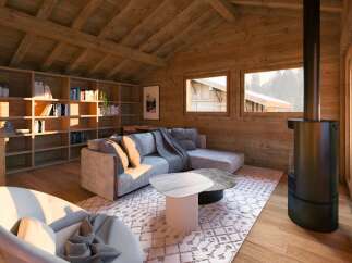 Experience the warmth and charm of this cozy cabin retreat.