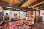 Step into rustic elegance with this stunning living space.