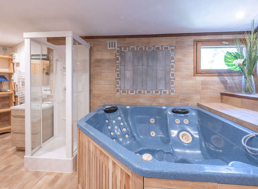 Relax and unwind in this luxurious spa-like bathroom.