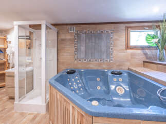 Relax and unwind in this luxurious spa-like bathroom.