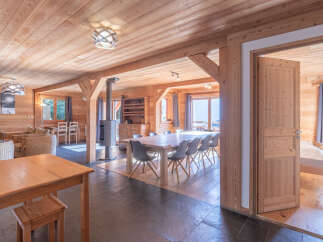 Experience the warmth of this stunning wooden chalet, perfect for a cozy retreat.
