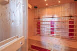 Step into relaxation with this stunning sauna.