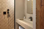 Step into luxury with this stunning bathroom design.