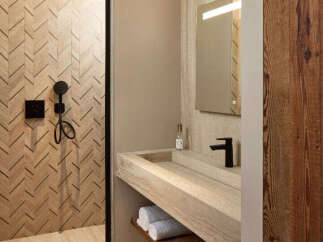 Step into luxury with this stunning bathroom design.