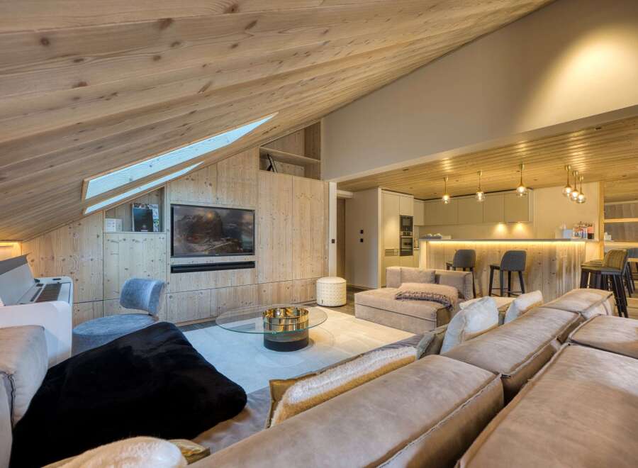 This stunning property boasts a modern interior with a cozy, inviting atmosphere.
