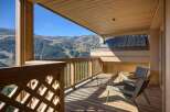 Enjoy breathtaking mountain views from this stunning balcony.