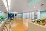 This spacious interior boasts a bright and airy atmosphere, perfect for various activities.