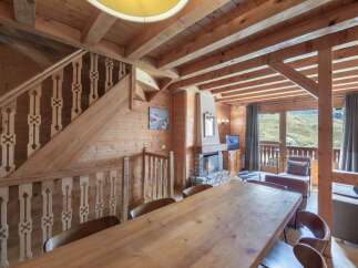 Discover the charm of this stunning wooden chalet, perfect for a cozy mountain retreat.