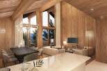Experience luxury living in this stunning chalet-style home, featuring exquisite wood paneling and soaring ceilings.