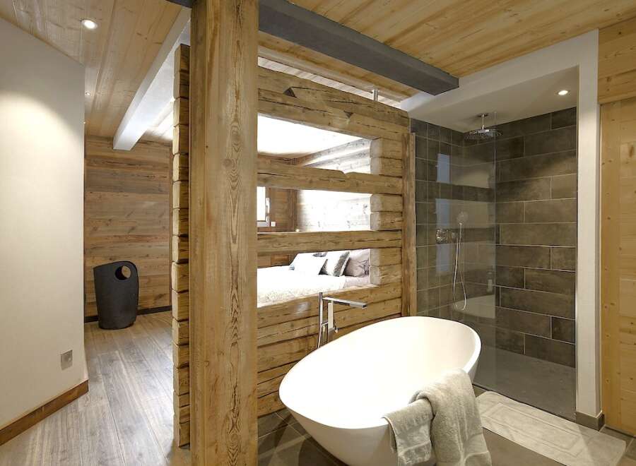 Experience luxury living in this stunning property featuring a unique bathroom design.