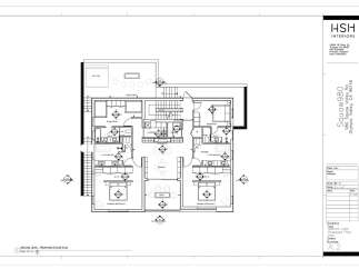 Explore the luxurious second-level floor plan of this stunning property, featuring a hot tub, courtyard, and multiple bedrooms.