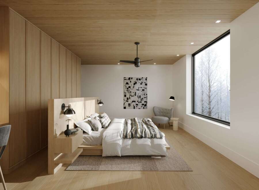 Experience modern luxury in this stunning bedroom.