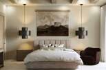 Step into a serene bedroom retreat, designed for ultimate comfort and style.