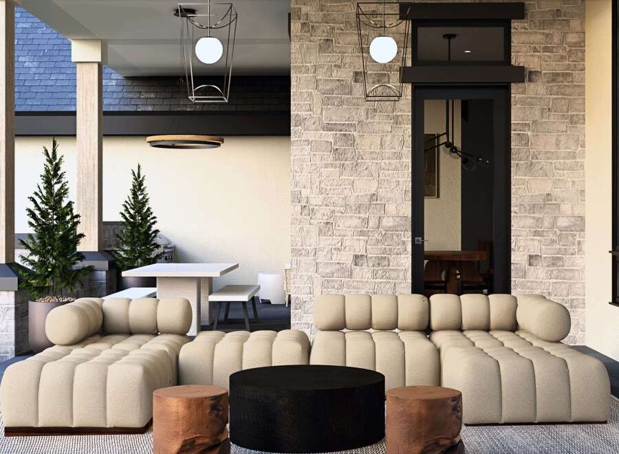 Experience luxury and comfort in this stunning outdoor living space.