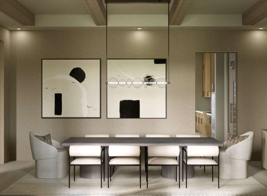 Experience luxury living in this stunning dining room.