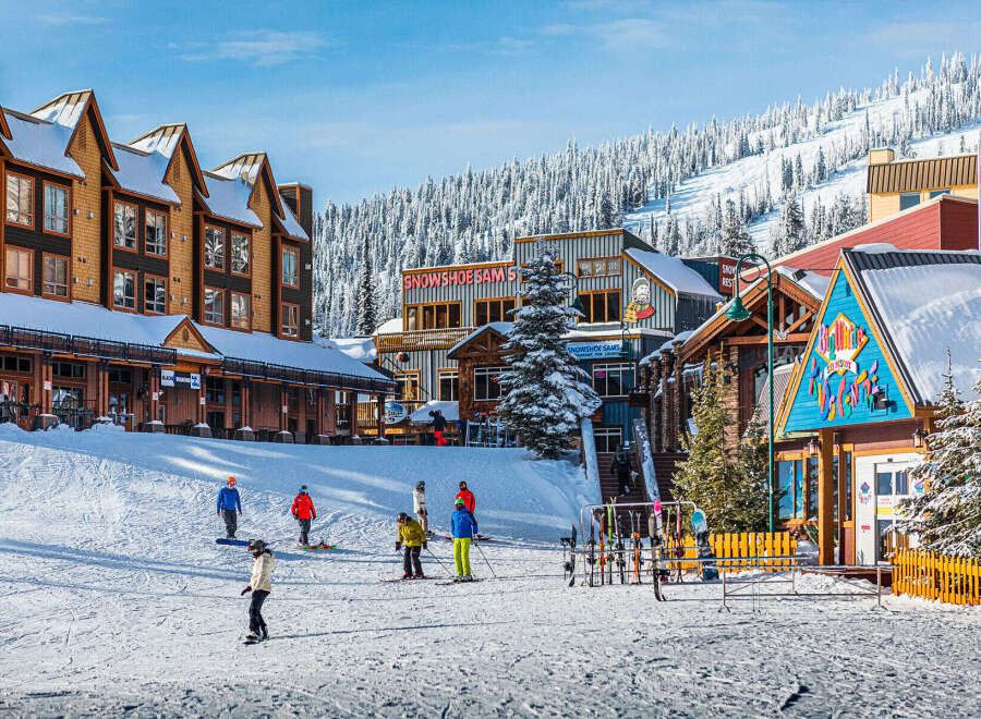 Experience the charm of a winter wonderland in this stunning ski resort.