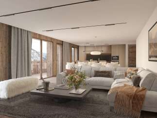 Experience luxury living in this stunning property, featuring a spacious living room with a modern design.