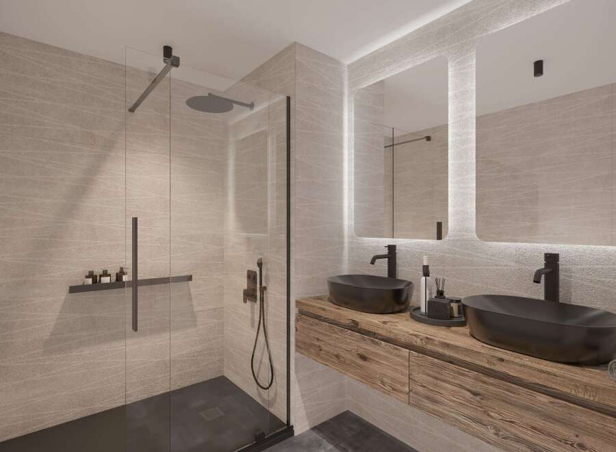 Step into luxury with this stunning bathroom design.