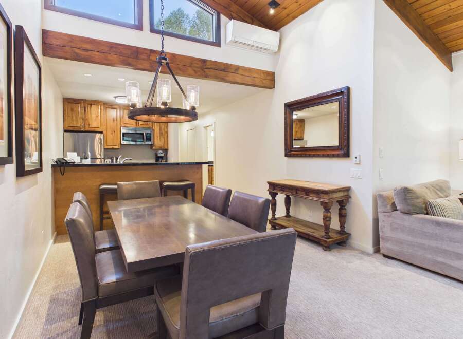 Experience comfortable living in this inviting dining and kitchen area, perfect for entertaining.