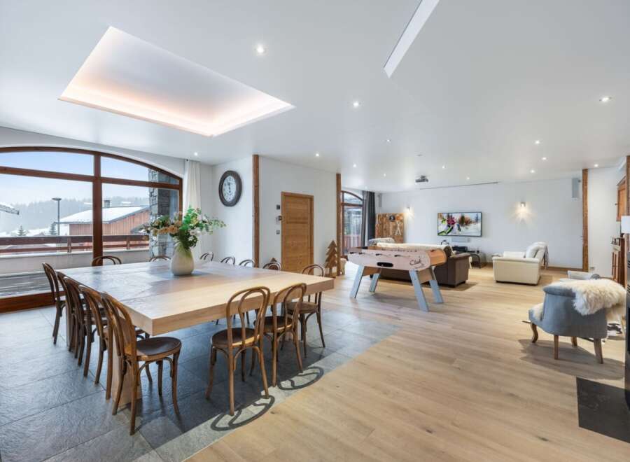 This stunning property boasts a spacious open-plan living area, perfect for entertaining and relaxation.