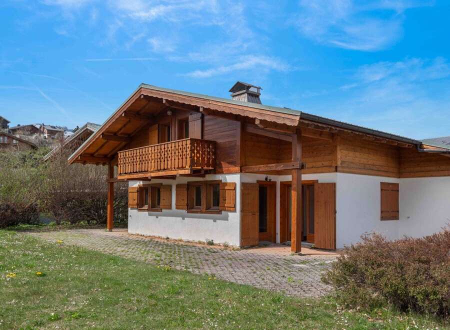 Discover the charm of this stunning wooden chalet, a perfect blend of rustic elegance and modern comfort.