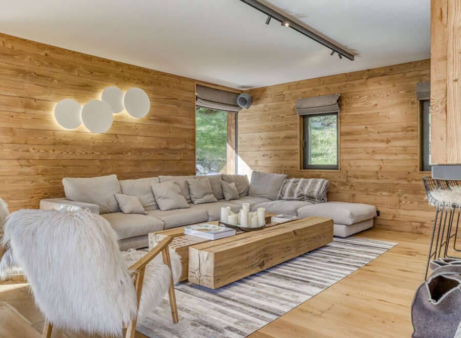 Experience the epitome of rustic elegance in this stunning living space.