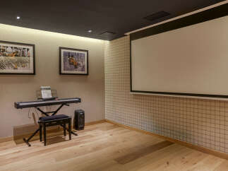 This stunning property boasts a dedicated music room, perfect for creative expression and entertainment.