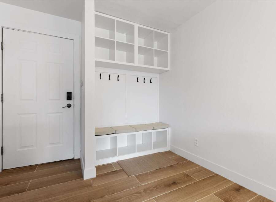 This entryway offers a blend of functionality and style.