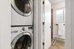 Discover the convenience of in-unit laundry with this stunning property! This home features a modern stacked washer and dryer, making laundry day a breeze.