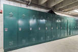 Discover the convenience of secure storage with these spacious lockers, perfect for students or residents.