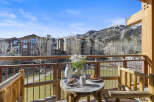 Enjoy breathtaking mountain views from this stunning balcony.