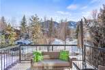Enjoy breathtaking mountain views from this luxurious balcony.