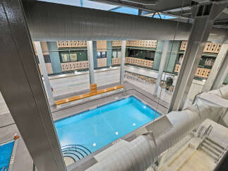 This stunning property boasts a luxurious indoor pool, perfect for year-round enjoyment.