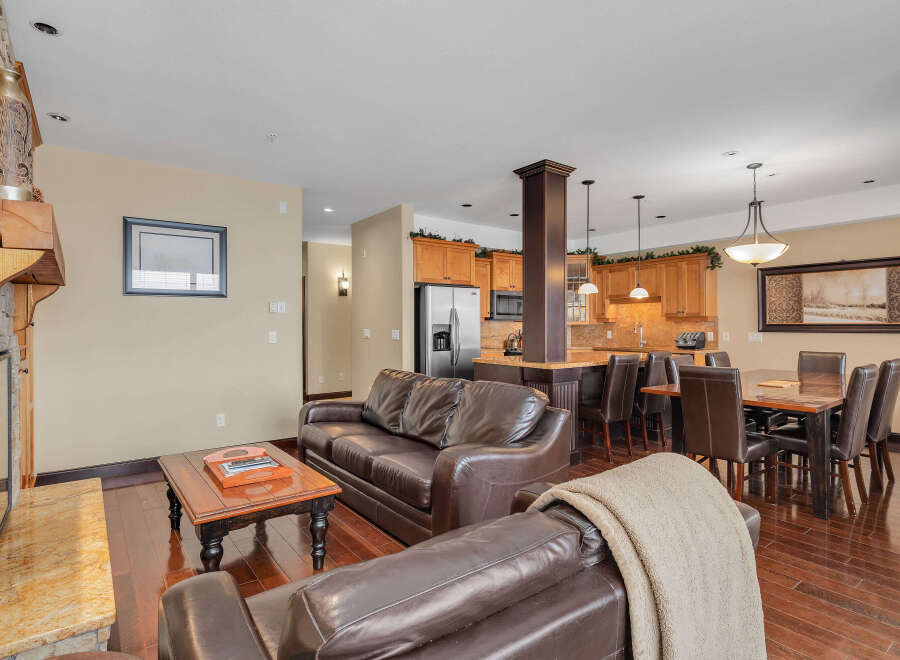 This stunning property boasts a spacious open-concept living area, perfect for entertaining.