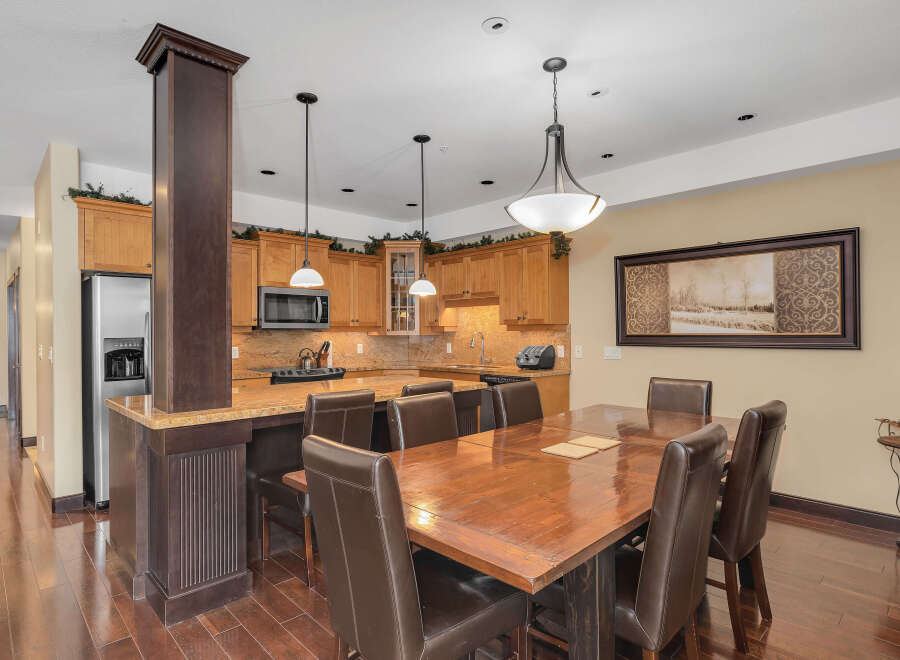 This stunning property boasts a spacious kitchen and dining area, perfect for entertaining.