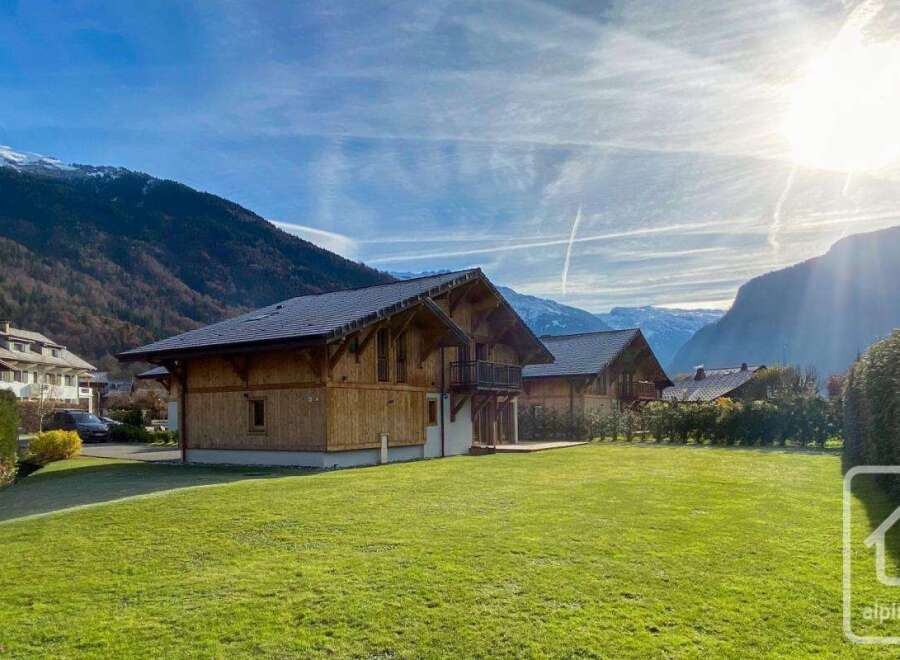 Discover your dream chalet in the heart of the Alps! This stunning property boasts a beautiful wooden exterior, offering a warm and inviting atmosphere.