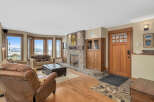This stunning living room features a cozy fireplace, perfect for those chilly evenings.