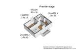 Discover the perfect layout in this charming property! This floor plan features a balcony, three bedrooms, and a well-designed living space.