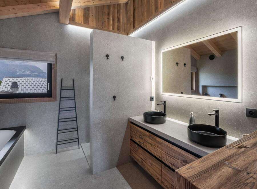 Experience luxury living in this stunning bathroom.