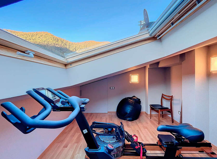 This stunning property boasts a dedicated home gym, perfect for maintaining a healthy lifestyle.