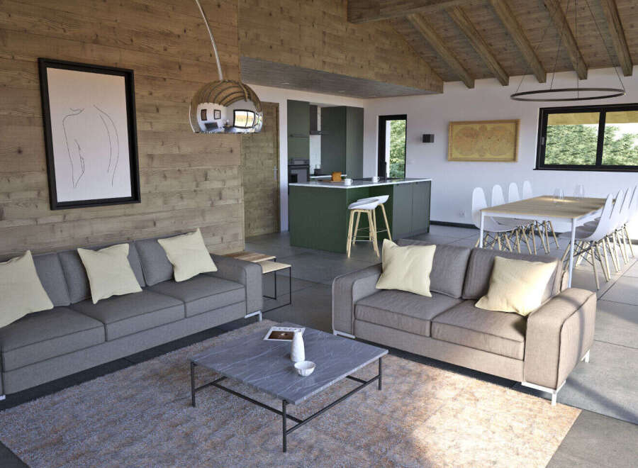 This stunning property boasts a modern open-plan living space, perfect for entertaining.