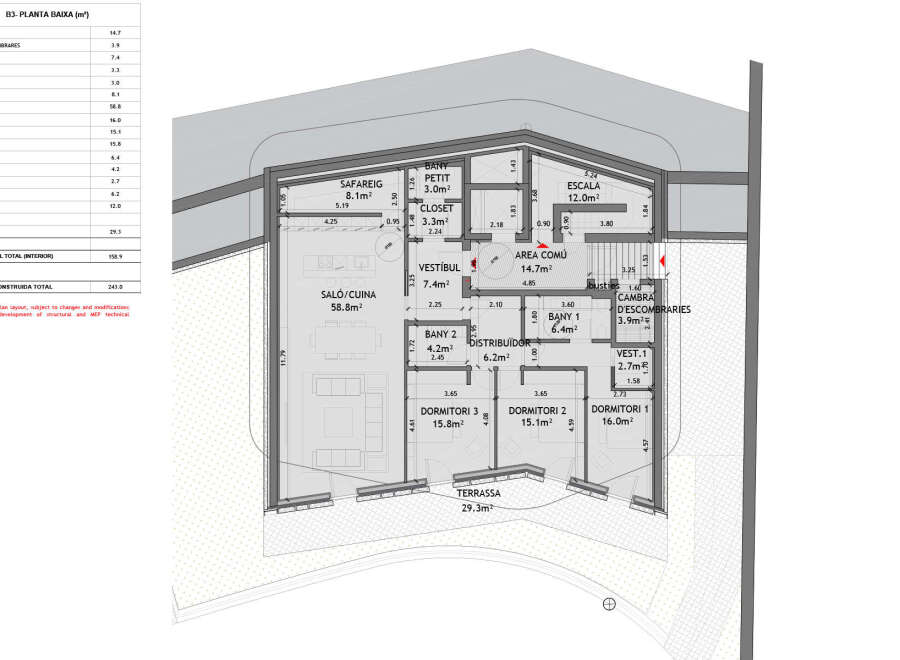 Discover this spacious ground floor apartment featuring a large living and dining area (58.