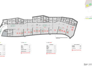 Discover this expansive underground parking level featuring multiple individual parking spaces, storage units (trasteros), and technical rooms.
