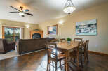 This inviting living space features a cozy fireplace, perfect for chilly evenings.