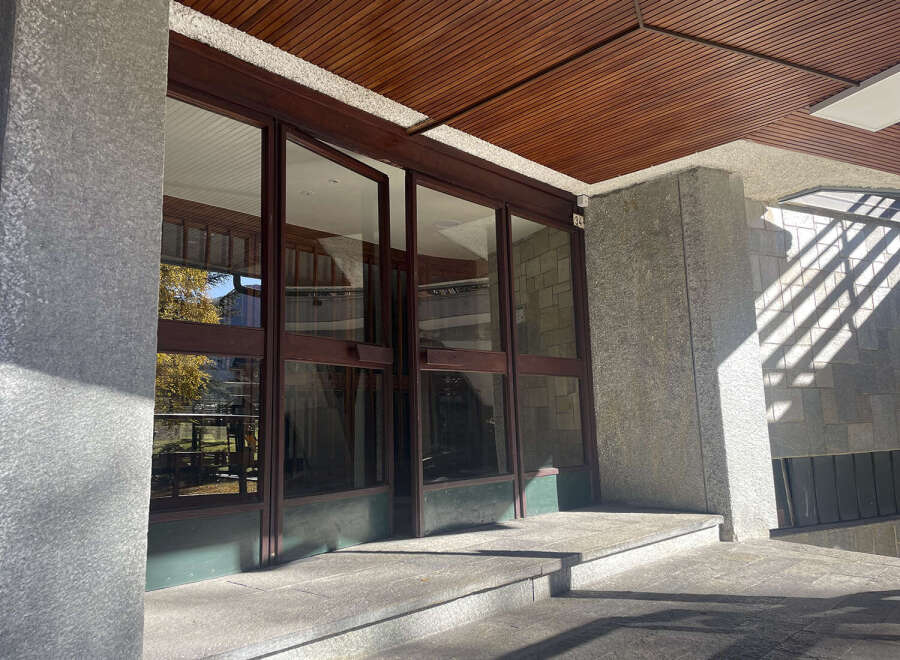 Discover the elegance of this property, featuring stunning glass doors that invite natural light.