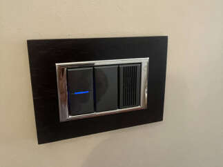 Modern and stylish light switches add a touch of elegance to any home.