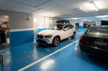 Discover the convenience of secure parking in this well-lit underground garage.
